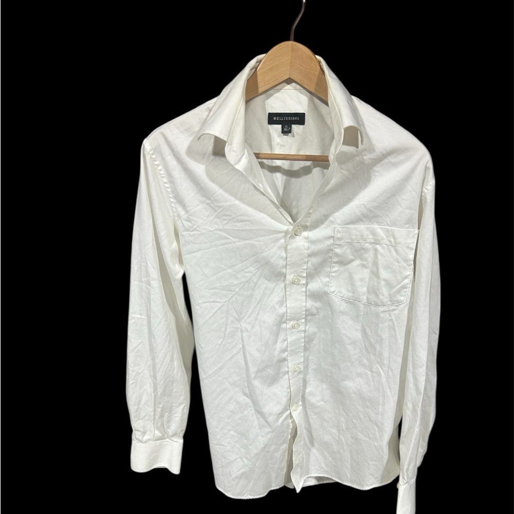 Bellissimo Men's White Dress Shirt - Picture 1 of 2